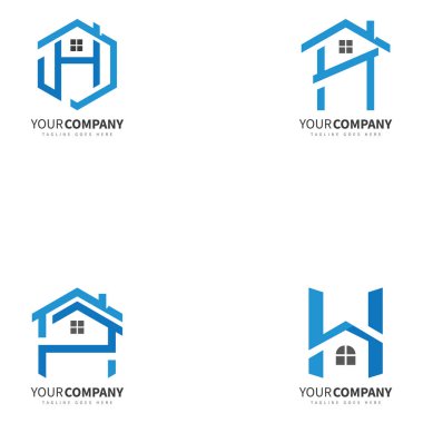Konsept H harfli ev logosu tasarımı