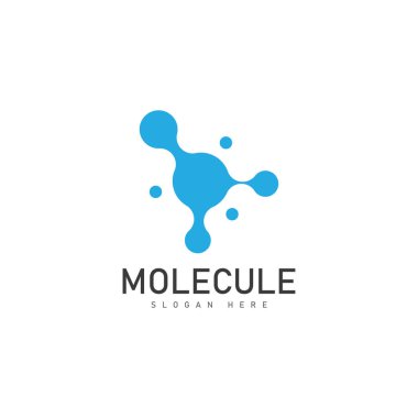 molekül logo vektör şablonu