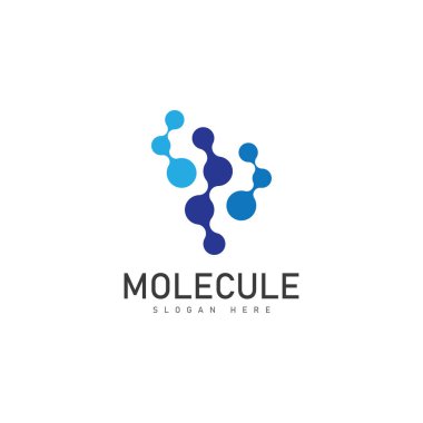 molekül logo vektör şablonu