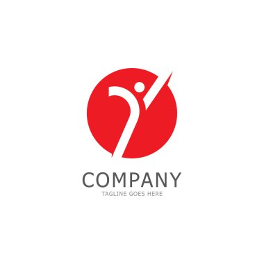 y harfi logo şablon vektör resimleme simgesi