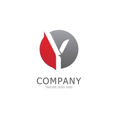 y harfi logo şablon vektör resimleme simgesi