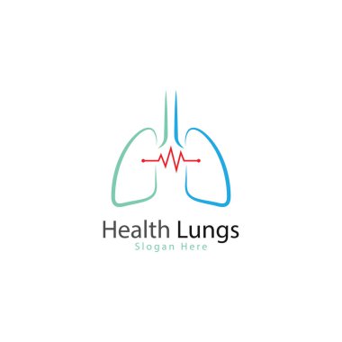 Akciğerler sağlık ve akciğerler logo vektör tasarımı akciğerler logo şablonu