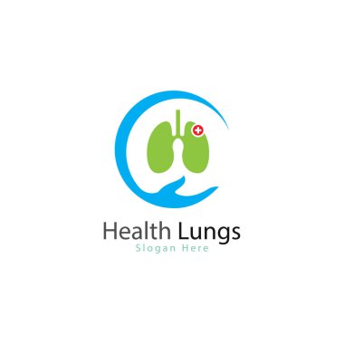 Akciğerler sağlık ve akciğerler logo vektör tasarımı akciğerler logo şablonu