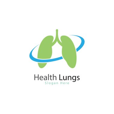 Akciğerler sağlık ve akciğerler logo vektör tasarımı akciğerler logo şablonu