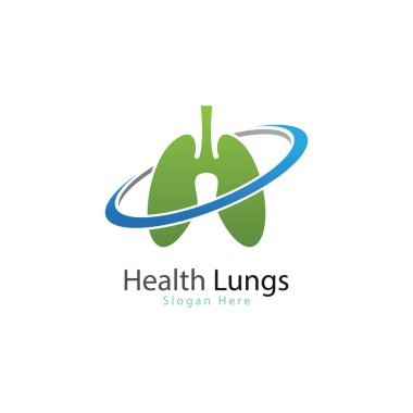 Akciğerler sağlık ve akciğerler logo vektör tasarımı akciğerler logo şablonu
