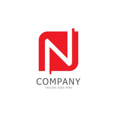 alfabe N harf logosu ve sembol vektör simgesi