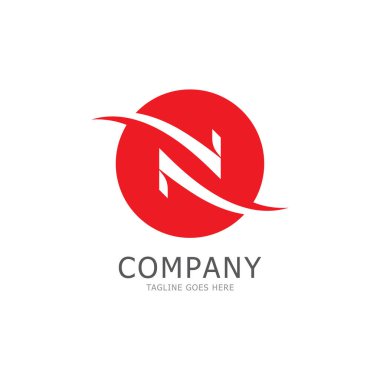 alfabe N harf logosu ve sembol vektör simgesi