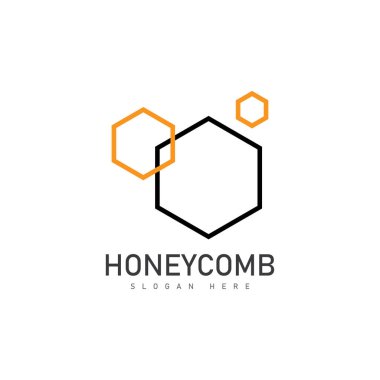 bal peteği illüstrasyon logo vektör şablonu
