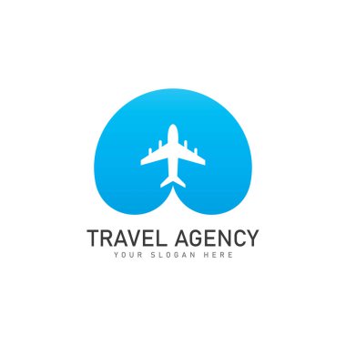 seyahat acentası logo tasarım şablonu vektörü