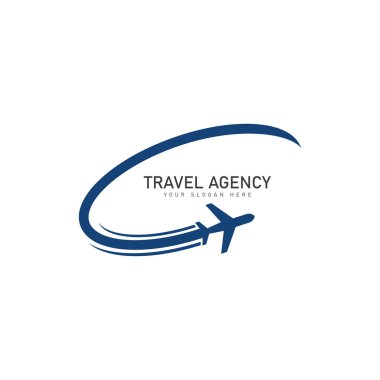 seyahat acentası logo tasarım şablonu vektörü