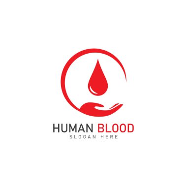 İnsan kanı logo şablonu vektör resimleme tasarımı