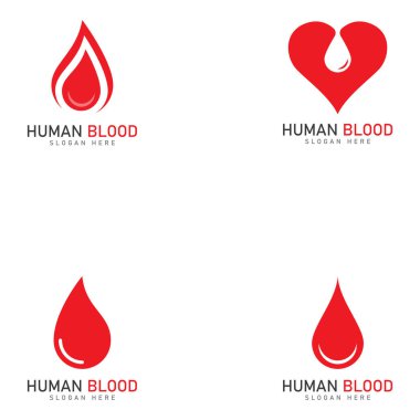 İnsan kanı logo şablonu vektör resimleme tasarımı
