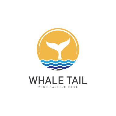 Whale tail icon vector illustration clipart