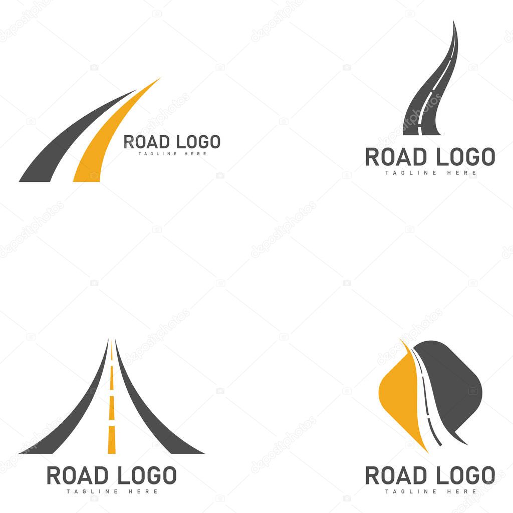Road logo  road logo vector template icon