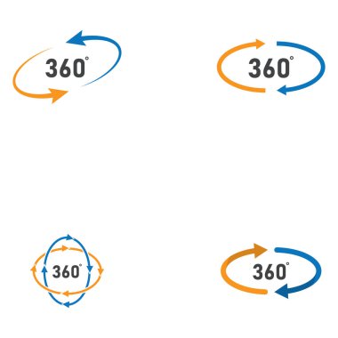 Açı 360 derece işaret simgesi. Geometri matematik sembolü. Tam döndürme