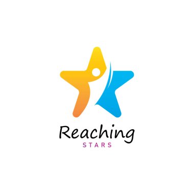 Yıldız rüyaları logo vektör tasarım şablonuna eriş