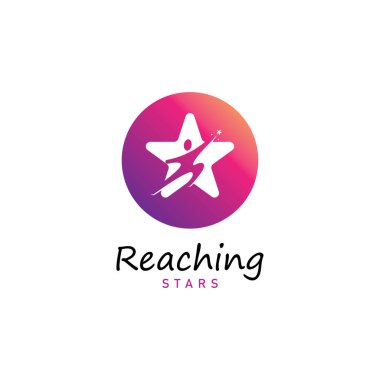 Yıldız rüyaları logo vektör tasarım şablonuna eriş