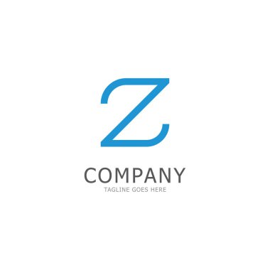 z harfi logo şablon vektör simgesi