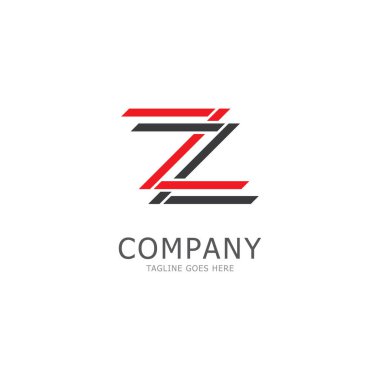 z harfi logo şablon vektör simgesi