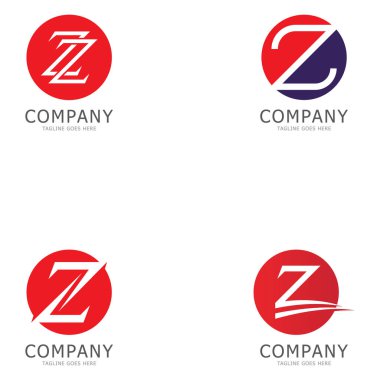 z harfi logo şablon vektör simgesi