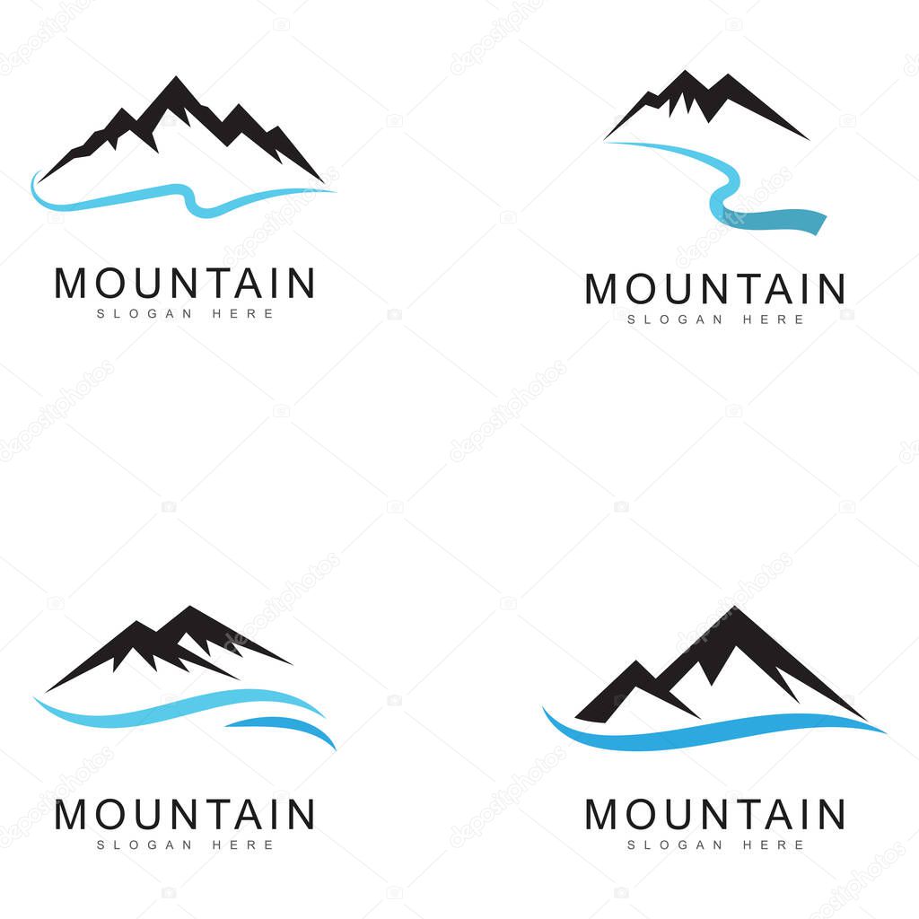 Mountains on a white background design icon