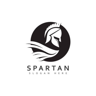 Spartalı logo tasarımı Spartalı basit yaratıcı logo vektörü Spartan siyah logosu