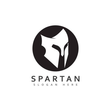 Spartalı logo tasarımı Spartalı basit yaratıcı logo vektörü Spartan siyah logosu