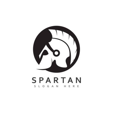 Spartalı logo tasarımı Spartalı basit yaratıcı logo vektörü Spartan siyah logosu