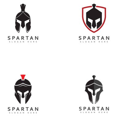 Spartalı logo tasarımı Spartalı basit yaratıcı logo vektörü Spartan siyah logosu