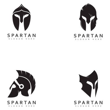 Spartalı logo tasarımı Spartalı basit yaratıcı logo vektörü Spartan siyah logosu