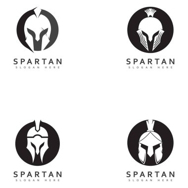 Spartalı logo tasarımı Spartalı basit yaratıcı logo vektörü Spartan siyah logosu