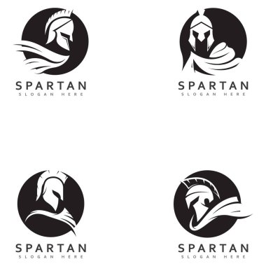 Spartalı logo tasarımı Spartalı basit yaratıcı logo vektörü Spartan siyah logosu