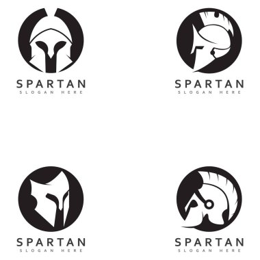 Spartalı logo tasarımı Spartalı basit yaratıcı logo vektörü Spartan siyah logosu