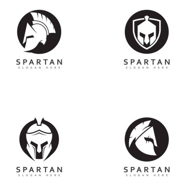 Spartalı logo tasarımı Spartalı basit yaratıcı logo vektörü Spartan siyah logosu
