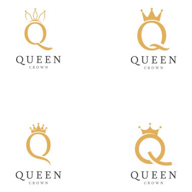 Kraliçe sembolü için q Crown logosu