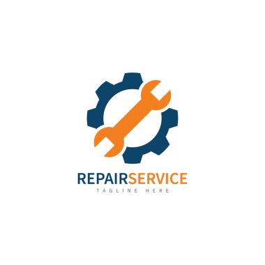 servis onarım araçları logo şablon vektörü