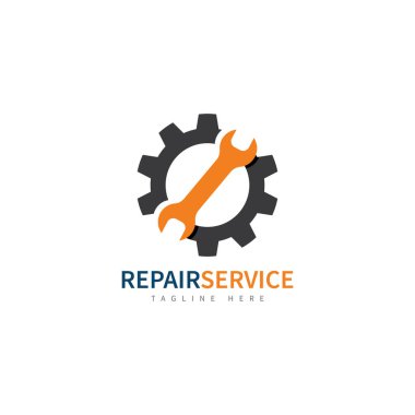 servis onarım araçları logo şablon vektörü