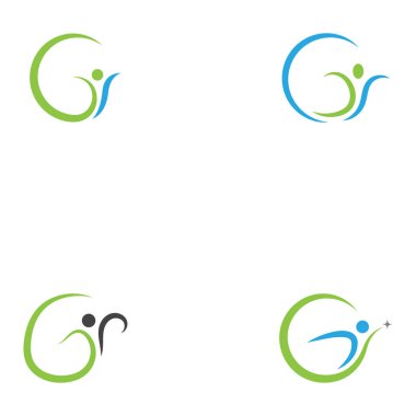 Yeşil insanlar sağlık harfi g logosu
