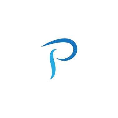  p harfi logo vektör illüstrasyon simgesi