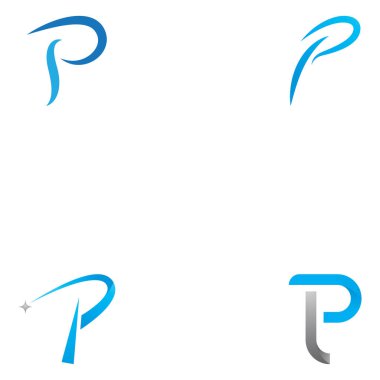  p harfi logo vektör illüstrasyon simgesi