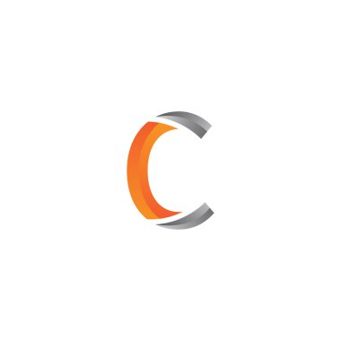 C Harfi Logo Şablon Tasarımı