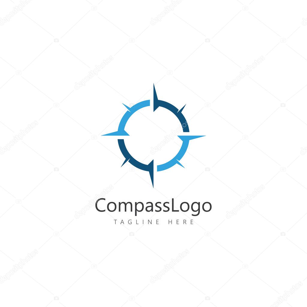 Compass logo vector concept design template icon