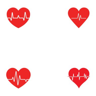 Nabız ikon vektörü kümesi. Kalp atışı çizelgesi. Kalp ritmi sembolü. kardiyoloji logosu