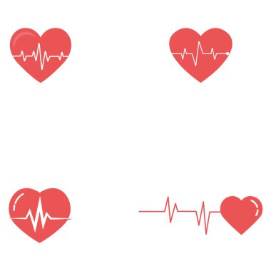 Nabız ikon vektörü kümesi. Kalp atışı çizelgesi. Kalp ritmi sembolü. kardiyoloji logosu