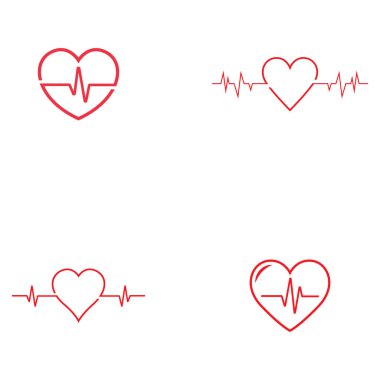 Nabız ikon vektörü kümesi. Kalp atışı çizelgesi. Kalp ritmi sembolü. kardiyoloji logosu