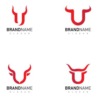 Boğa tasarım logosu ve sembol simgesi