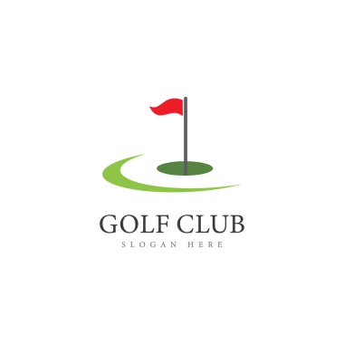 Golf Logo Şablonu vektör çizim simgesi tasarımı