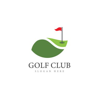 Golf Logo Şablonu vektör çizim simgesi tasarımı