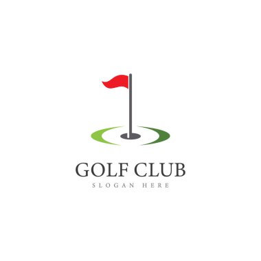 Golf Logo Şablonu vektör çizim simgesi tasarımı