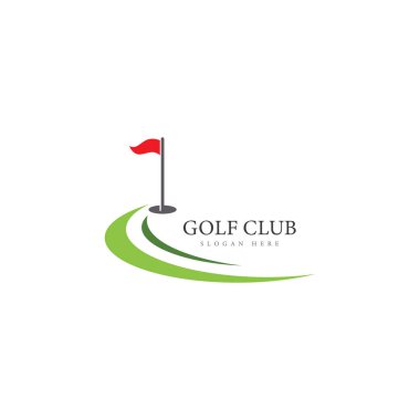 Golf Logo Şablonu vektör çizim simgesi tasarımı